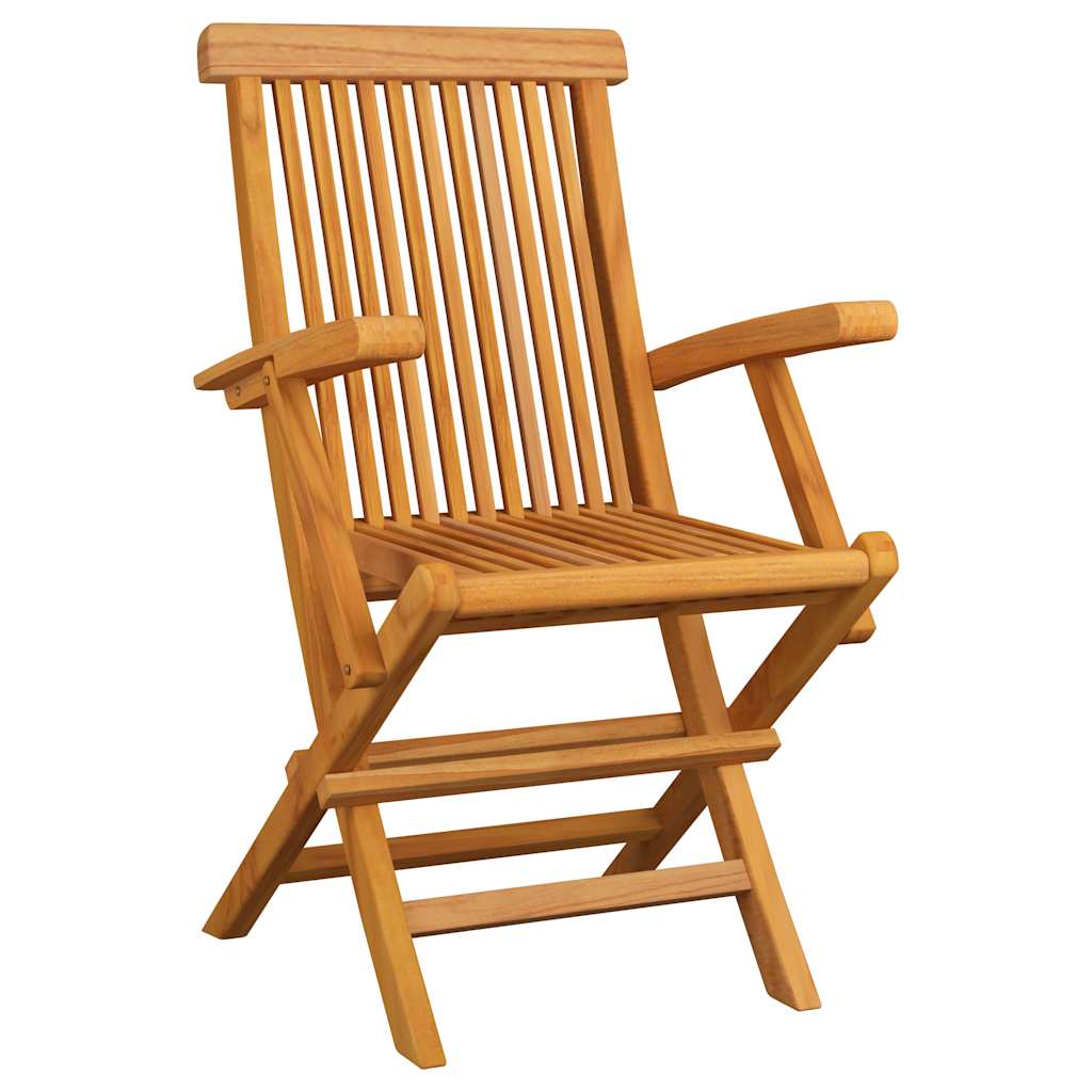 Vidaxl tuinstoelen 3 st met taupe kussens massief teakhout