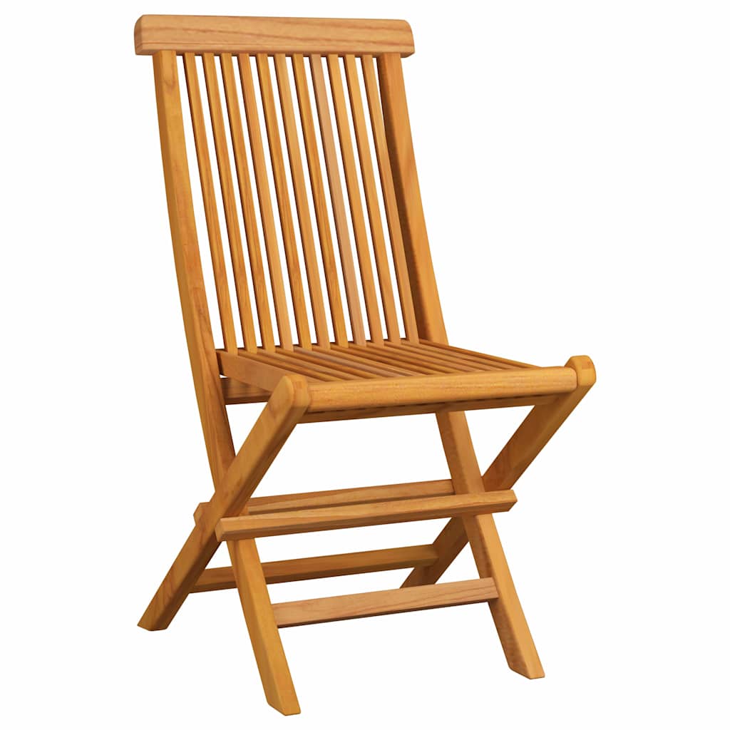 Vidaxl tuinstoelen 4 st met heldergroene kussens massief teakhout