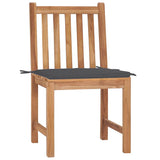 Vidaxl tuinstoelen 2 st met kussens massief teakhout