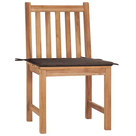 Vidaxl tuinstoelen 2 st met kussens massief teakhout