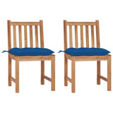 Vidaxl tuinstoelen 2 st met kussens massief teakhout