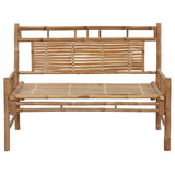 Vidaxl tuinbank met kussen 120 cm bamboe