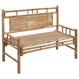 Vidaxl tuinbank met kussen 120 cm bamboe
