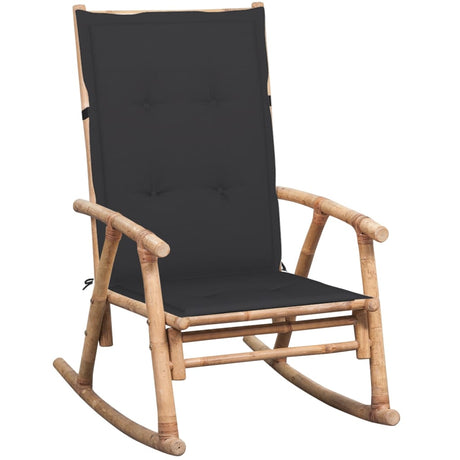 Vidaxl schommelstoel met kussen bamboe