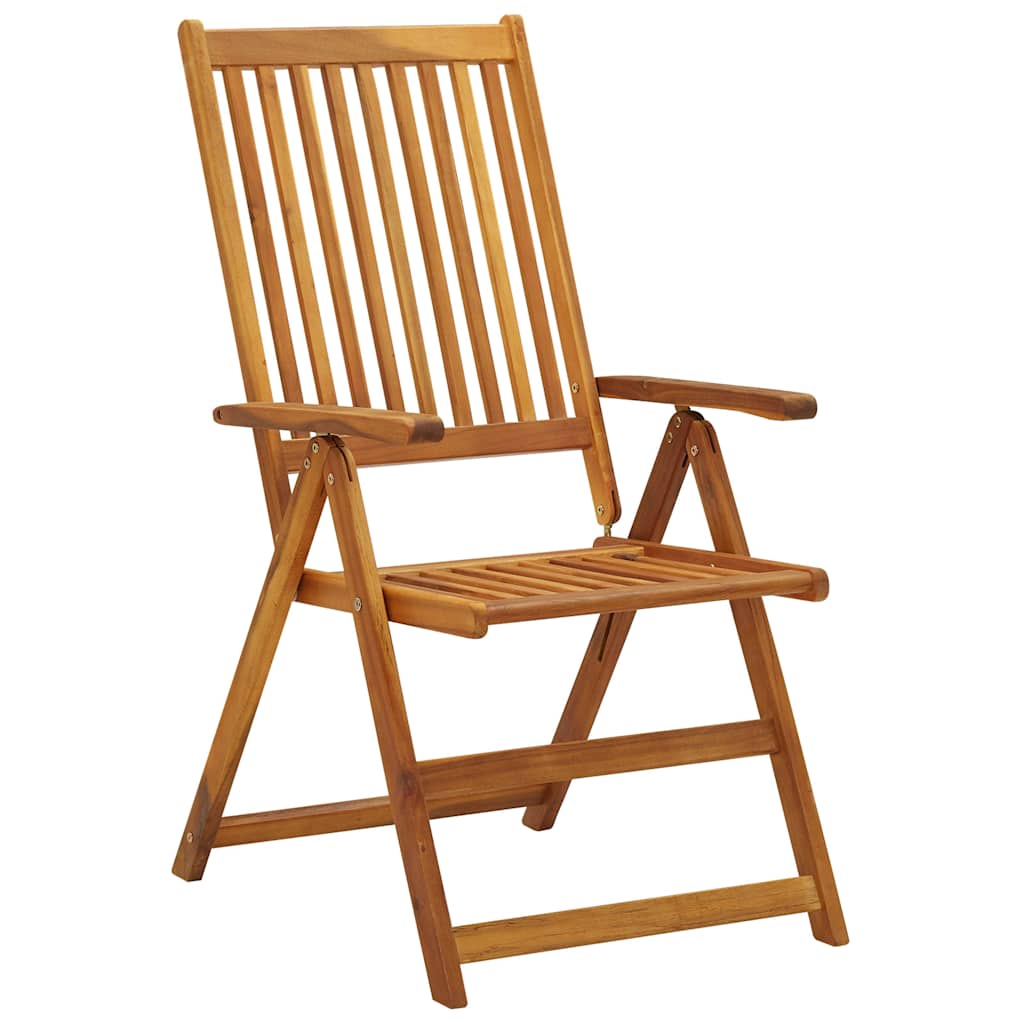 Vidaxl tuinstoelen 2 st verstelbaar met kussens massief acaciahout