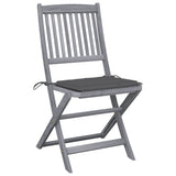 Vidaxl tuinstoelen 2 st inklapbaar met kussens massief acaciahout