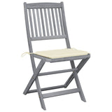 Vidaxl tuinstoelen 2 st inklapbaar met kussens massief acaciahout
