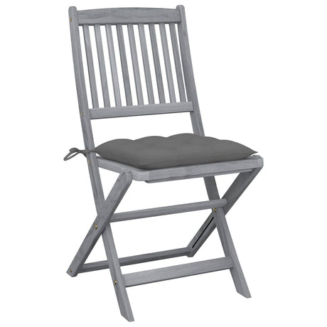 Vidaxl tuinstoelen 2 st inklapbaar met kussens massief acaciahout
