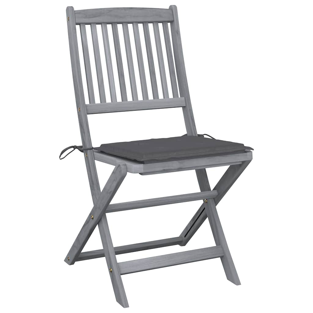 Vidaxl tuinstoelen 4 st inklapbaar met kussens massief acaciahout