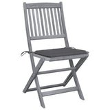 Vidaxl tuinstoelen 4 st inklapbaar met kussens massief acaciahout