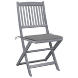 Vidaxl tuinstoelen 4 st inklapbaar met kussens massief acaciahout