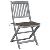 Vidaxl tuinstoelen 4 st inklapbaar met kussens massief acaciahout
