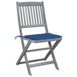 Vidaxl tuinstoelen 4 st inklapbaar met kussens massief acaciahout