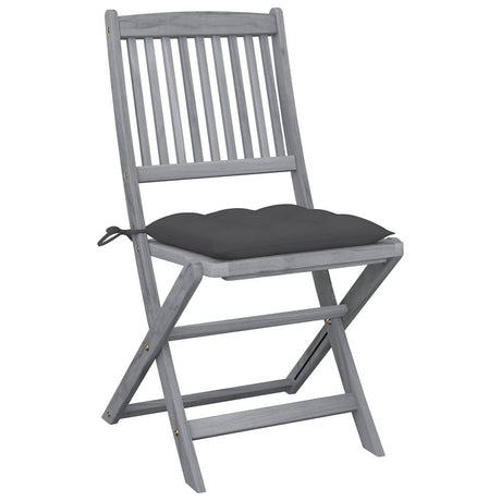 Vidaxl tuinstoelen 4 st inklapbaar met kussens massief acaciahout