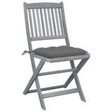 Vidaxl tuinstoelen 4 st inklapbaar met kussens massief acaciahout