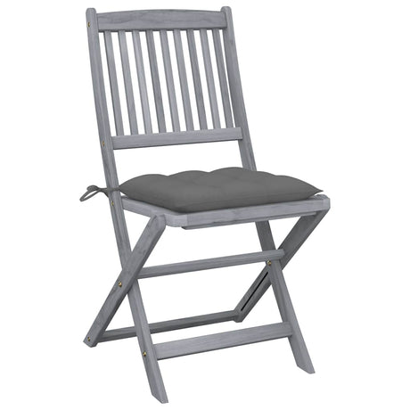 Vidaxl tuinstoelen 4 st inklapbaar met kussens massief acaciahout