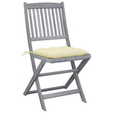 Vidaxl tuinstoelen 4 st inklapbaar met kussens massief acaciahout