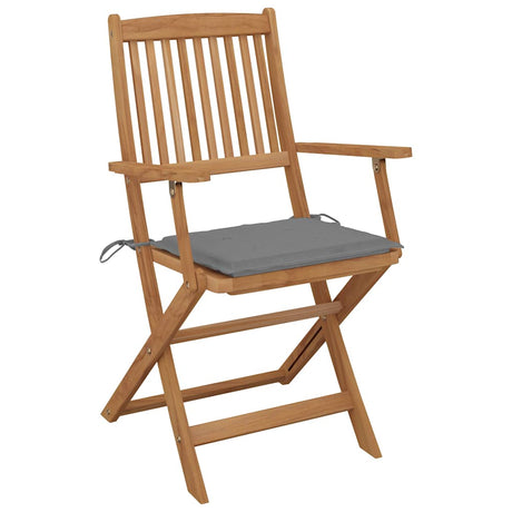 Vidaxl tuinstoelen 4 st inklapbaar met kussens massief acaciahout