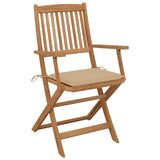 Vidaxl tuinstoelen 4 st inklapbaar met kussens massief acaciahout