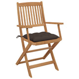 Vidaxl tuinstoelen 4 st inklapbaar met kussens massief acaciahout
