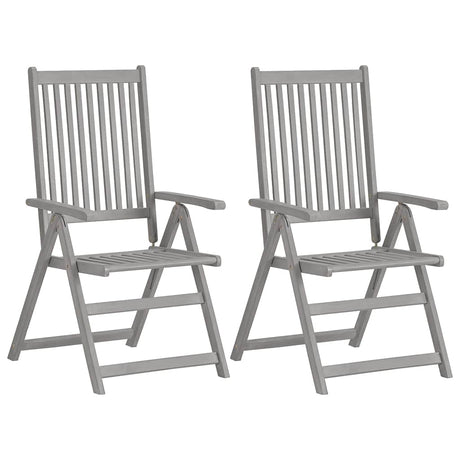 Vidaxl tuinstoelen 2 st verstelbaar met kussens massief acaciahout