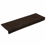 VidaXL Stufenmatten selbstklebend 15 Stück 65x21x4 cm dunkelbraun rechteckiger Rand