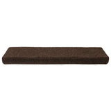 Vidaxl Treppenmatten Selbstadhäsiv 15 Teile 65x21x4 cm braune rechteckige Kante