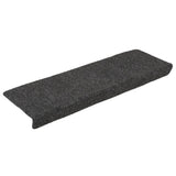 Vidaxl stair mats 5 pcs 65x21x4 cm needle felt anthracite -colored