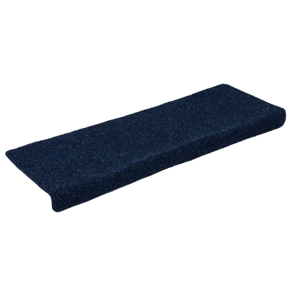 Vidaxl stair mats 15 st 65x21x4 cm needle felt blue