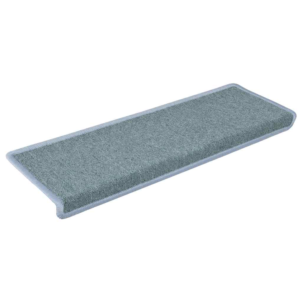 VIDAXL -Treppenmatten 15 ST 65x21x4 cm seeblaue rechteckige Kante