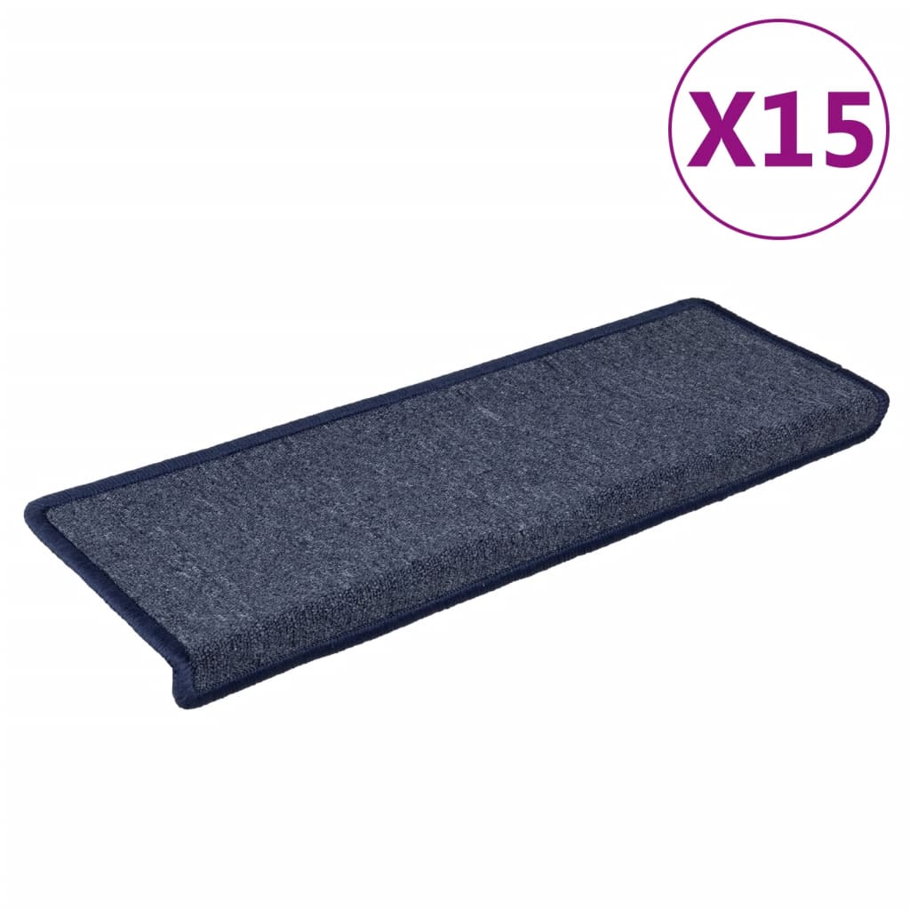 Podstavki za stopnice Vidaxl 15 St 65x21x4 cm siva in modra