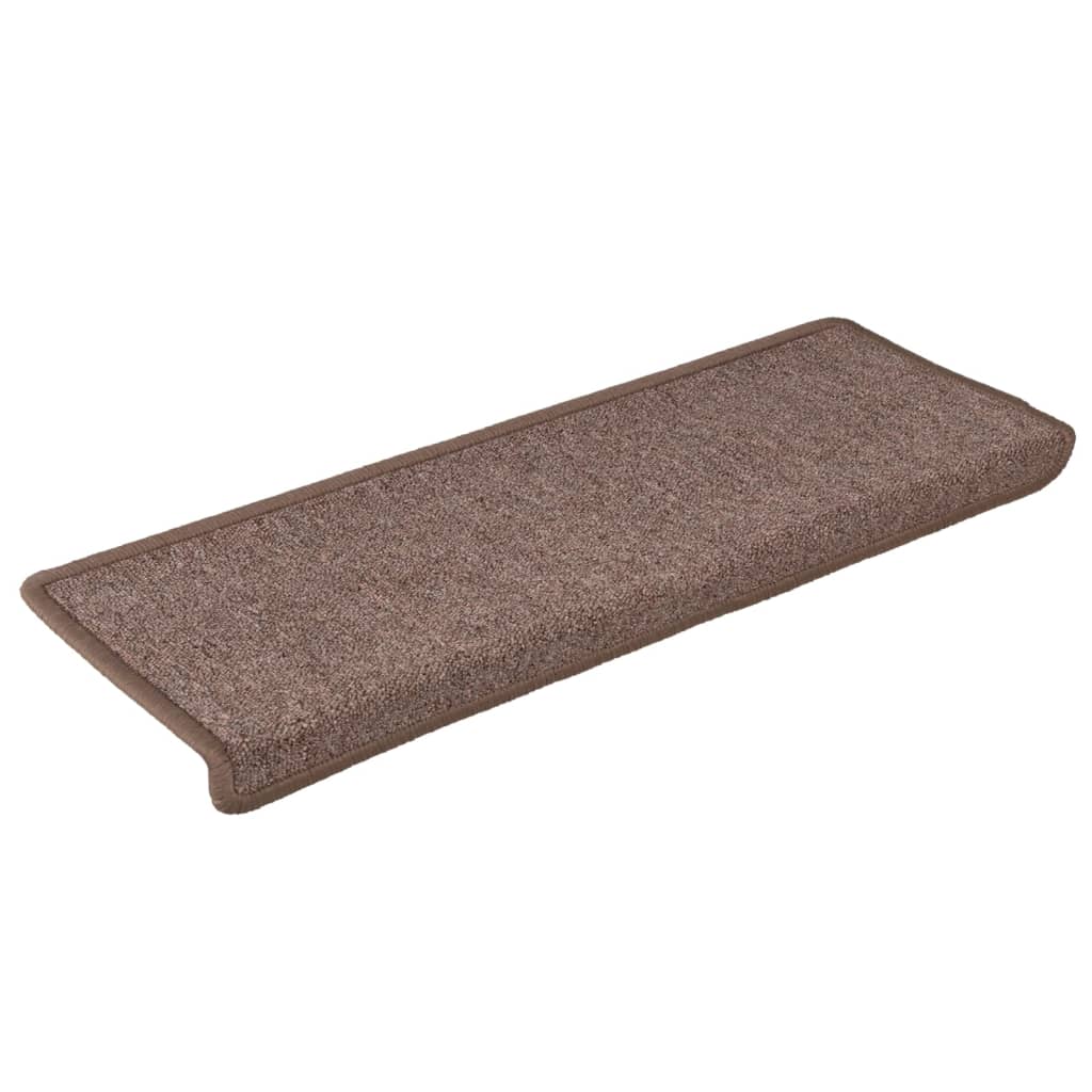 Vidaxl Stair Mats 15 St 65x21x4 cm brun