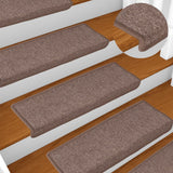 Vidaxl Stair Mats 15 St 65x21x4 cm brun