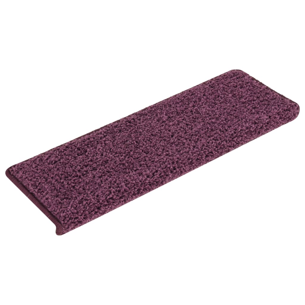 Esteras de escalera de Vidaxl 15 st 65x21x4 cm morado oscuro