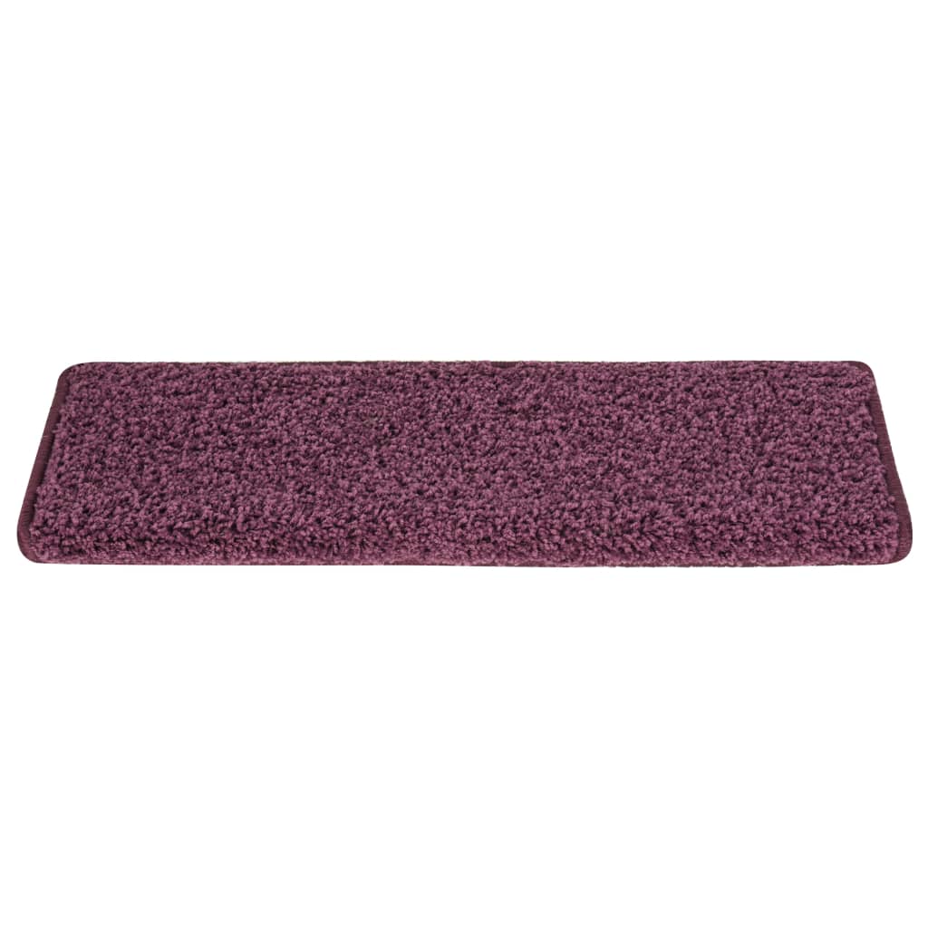 Esteras de escalera de Vidaxl 15 st 65x21x4 cm morado oscuro