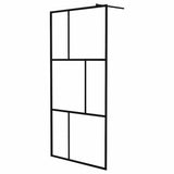 Vidaxl Walk -in Duschwand 100x195 cm terminiertes Glas schwarz