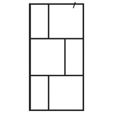 Vidaxl Walk -in Duschwand 100x195 cm terminiertes Glas schwarz