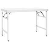 Vidaxl Kitchenwork Table Collapible 120x60x80 cm Rustfritt stål