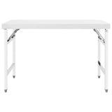 VIDAXL KÜCHTLICHKEIT TABEL COLLAPLIBLE 120 x 60 x 80 cm Edelstahl