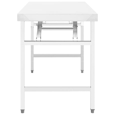 VIDAXL KÜCHTLICHKEIT TABEL COLLAPLIBLE 120 x 60 x 80 cm Edelstahl