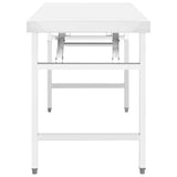 Vidaxl Kitchenwork Table Collapible 120x60x80 cm Rustfritt stål