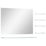 Vidaxl Wandspiegel mit 5 Regalen 80x60 cm Silberfarbe