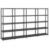 VIDAXL-LAGE RARK 5-Layer 284x38x170 cm Plastik schwarz