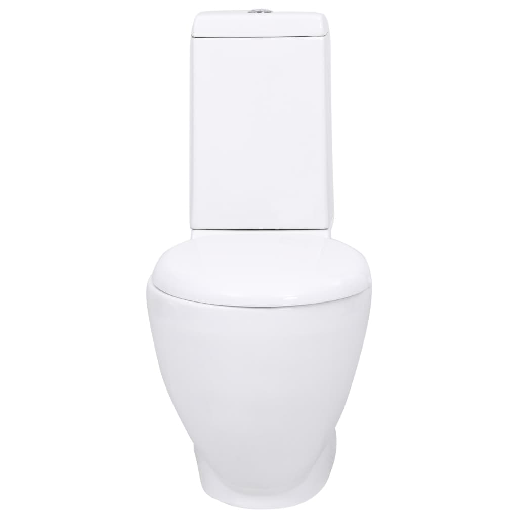 Vidaxl toilet round drain under ceramic white