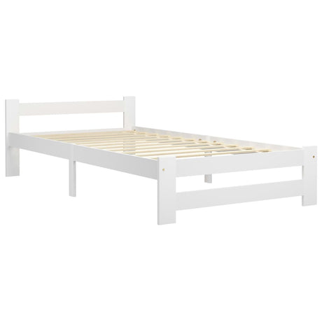 Vidaxl bedframe massief grenenhout wit 90x200 cm
