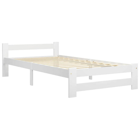 Vidaxl bedframe massief grenenhout wit 100x200 cm