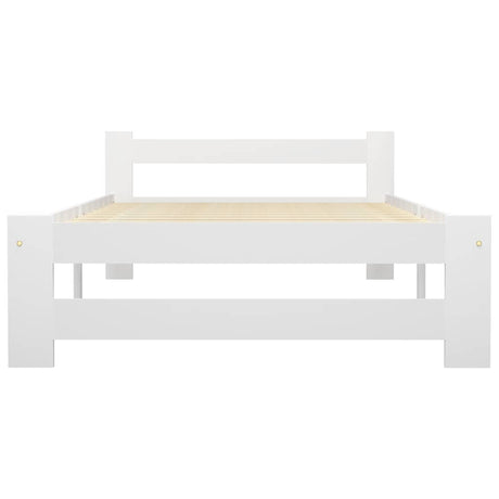 Vidaxl bedframe massief grenenhout wit 100x200 cm