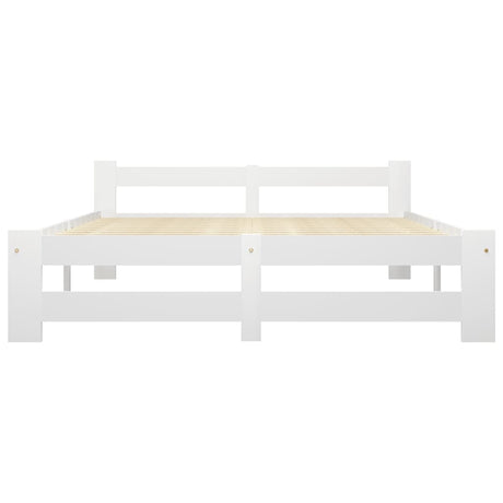Vidaxl bedframe massief grenenhout wit 120x200 cm