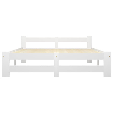 Vidaxl bedframe massief grenenhout wit 140x200 cm