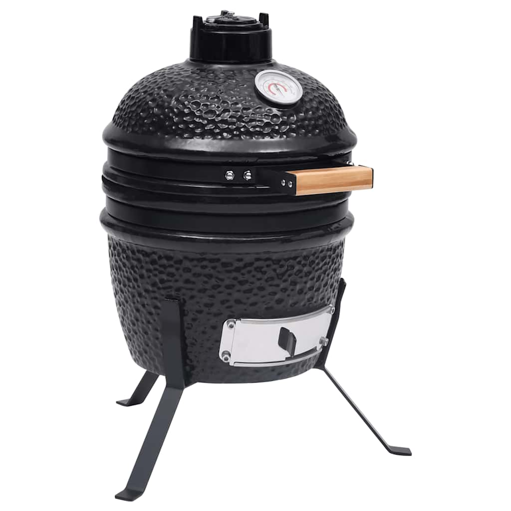 Vidaxl Kamado Barbecue 2-i-1 56 cm keramisk svart